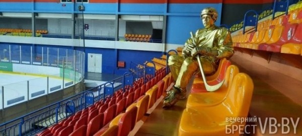 Брестский Ледовый дворец посетил необычный хоккеист