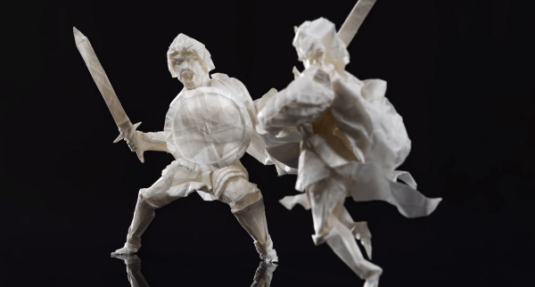 Два с половиной года подготовки, 109 часов работы — и все ради того, чтобы сделать двух бумажных рыцарей. Видео Два с половиной года подготовки, 109 часов работы — и все ради того, чтобы сделать двух бумажных рыцарей. Видео