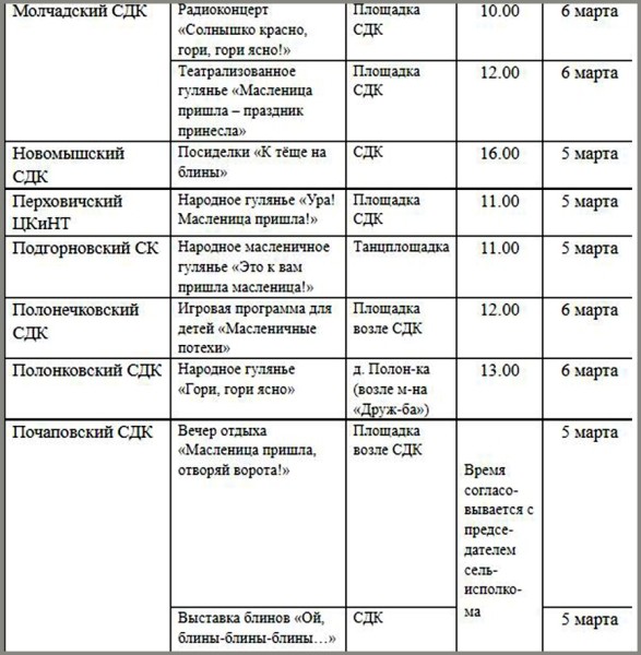 Как будут праздновать Масленицу в Барановичском районе? Программа мероприятий Как будут праздновать Масленицу в Барановичском районе? Программа мероприятий