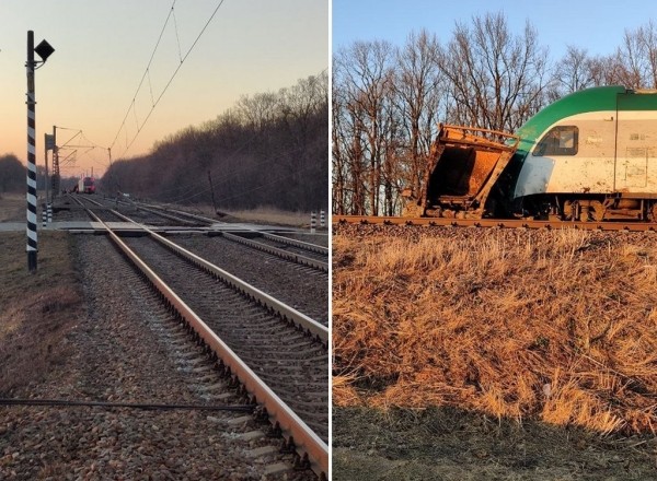 Поезд протаранил трактор с прицепом в Беларуси. Фото и видео