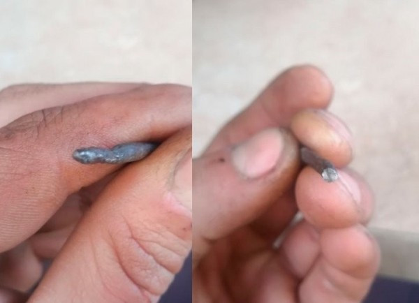 На трассе кто-то устроил «злую шутку» — раскидал гвозди по асфальту