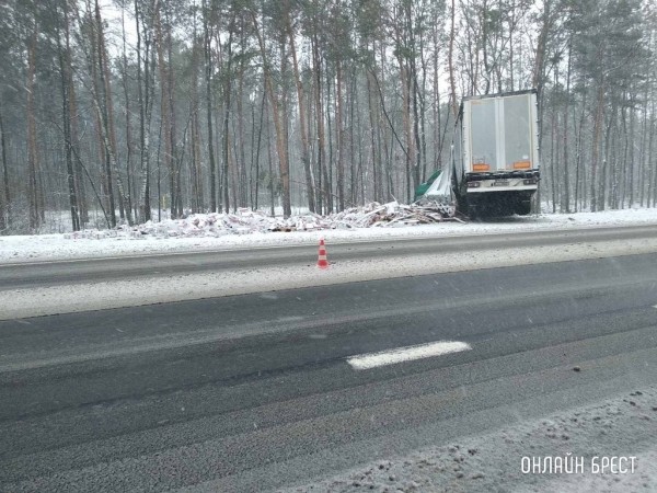 ГАИ рассказала подробности ДТП под Брестом, где фура вылетела в кювет ГАИ рассказала подробности ДТП под Брестом, где фура вылетела в кювет
