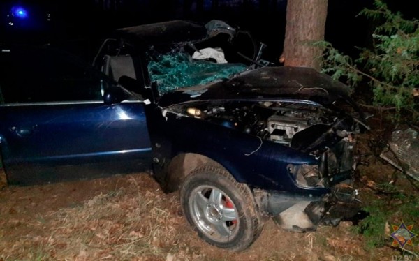 Вечернее ДТП в Брестской области: спасли водителя легкового автомобиля Вечернее ДТП в Брестской области: спасли водителя легкового автомобиля