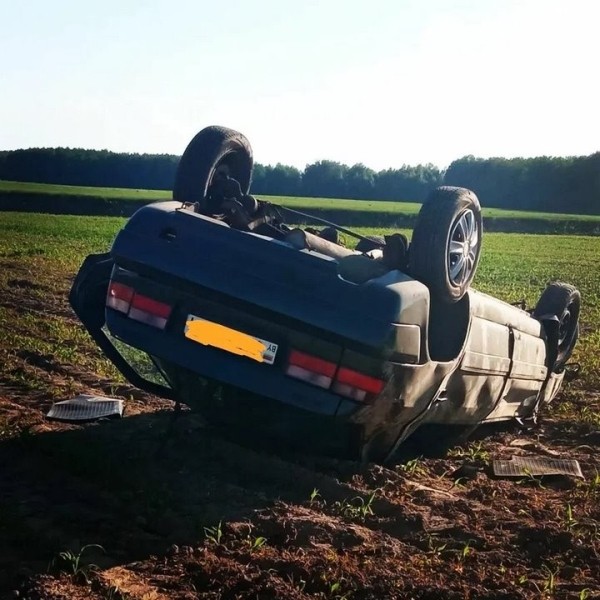 В Брестской области перевернулся Citroen