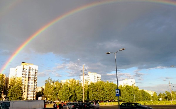Фотофакт. Над Северным - двойная радуга