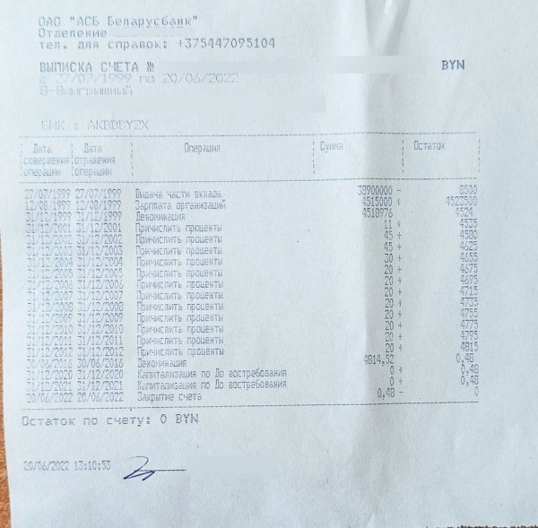 Белорус снял забытый вклад через 23 года. Что стало с накоплениями?