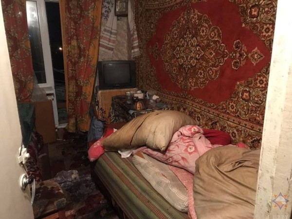 На пожаре в Ивацевичах хозяина квартиры спас сосед