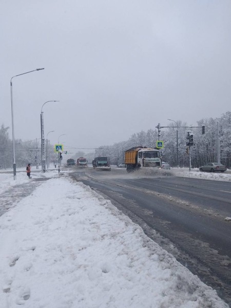 Власти Бреста: работы по уборке снега будут продолжены ночью