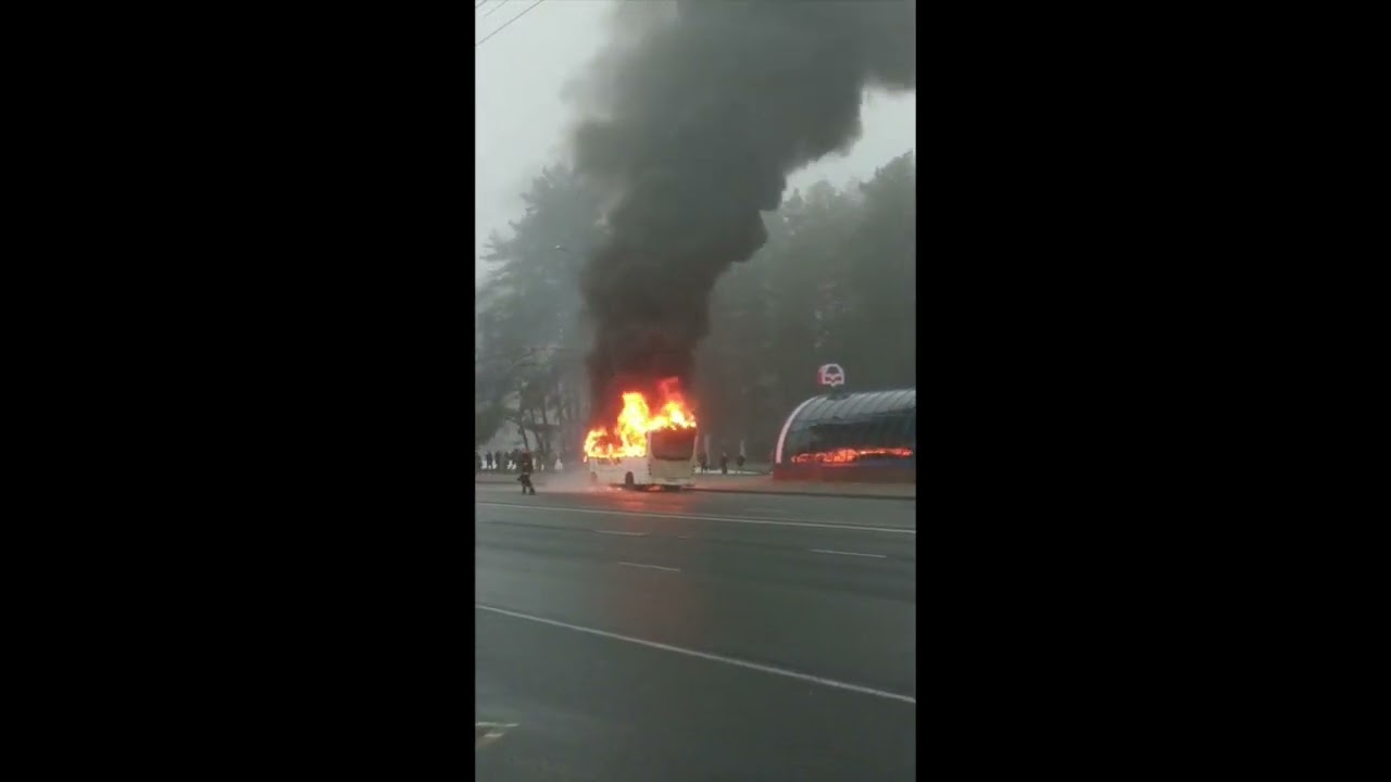 В Минске горел автобус