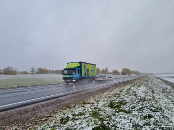 В Беларуси выпал снег