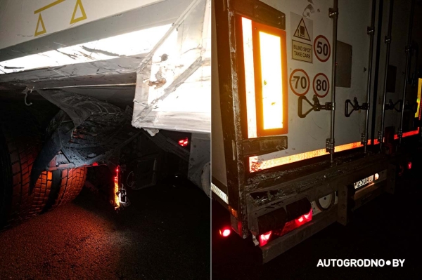 В семейный экипаж белорусских дальнобойщиков жестко врезался француз под Парижем