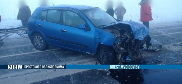 Лобовое ДТП произошло на Брестчине Лобовое ДТП произошло на Брестчине