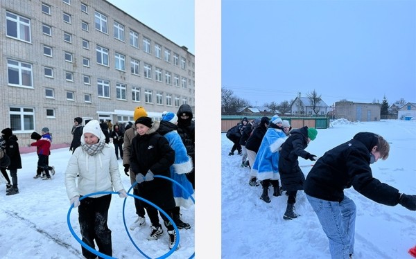 Фоторепортаж.  Зимние дворовые забавы в учреждениях образования Барановичей собрали сотни счастливых и радостных ребят