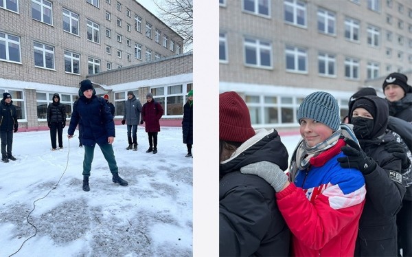 Фоторепортаж.  Зимние дворовые забавы в учреждениях образования Барановичей собрали сотни счастливых и радостных ребят