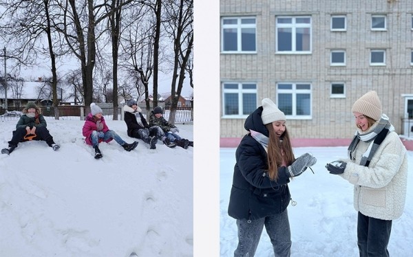 Фоторепортаж.  Зимние дворовые забавы в учреждениях образования Барановичей собрали сотни счастливых и радостных ребят