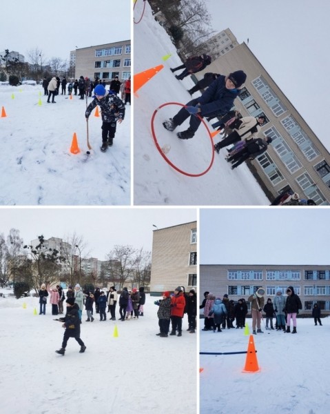 Фоторепортаж.  Зимние дворовые забавы в учреждениях образования Барановичей собрали сотни счастливых и радостных ребят