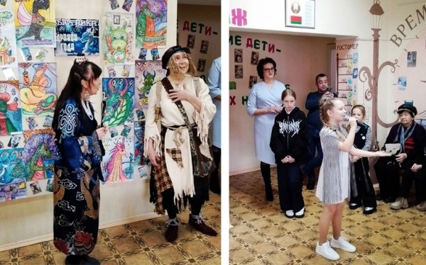 Выставка рисунков открылась в городской детской библиотеке в Барановичах