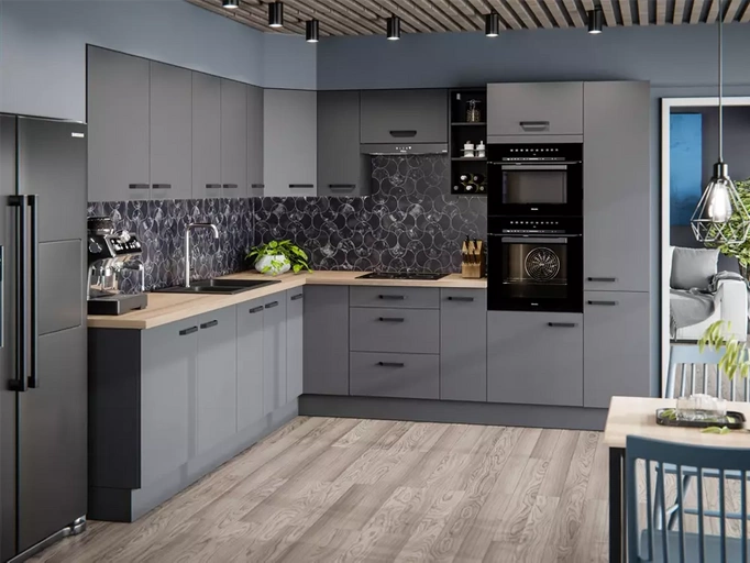 кухня в темных танах